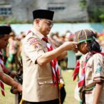 Bupati Pati, Sudewo saat membuka acara Pesta Siaga di halaman parkir stadion Joyokusumo Pati